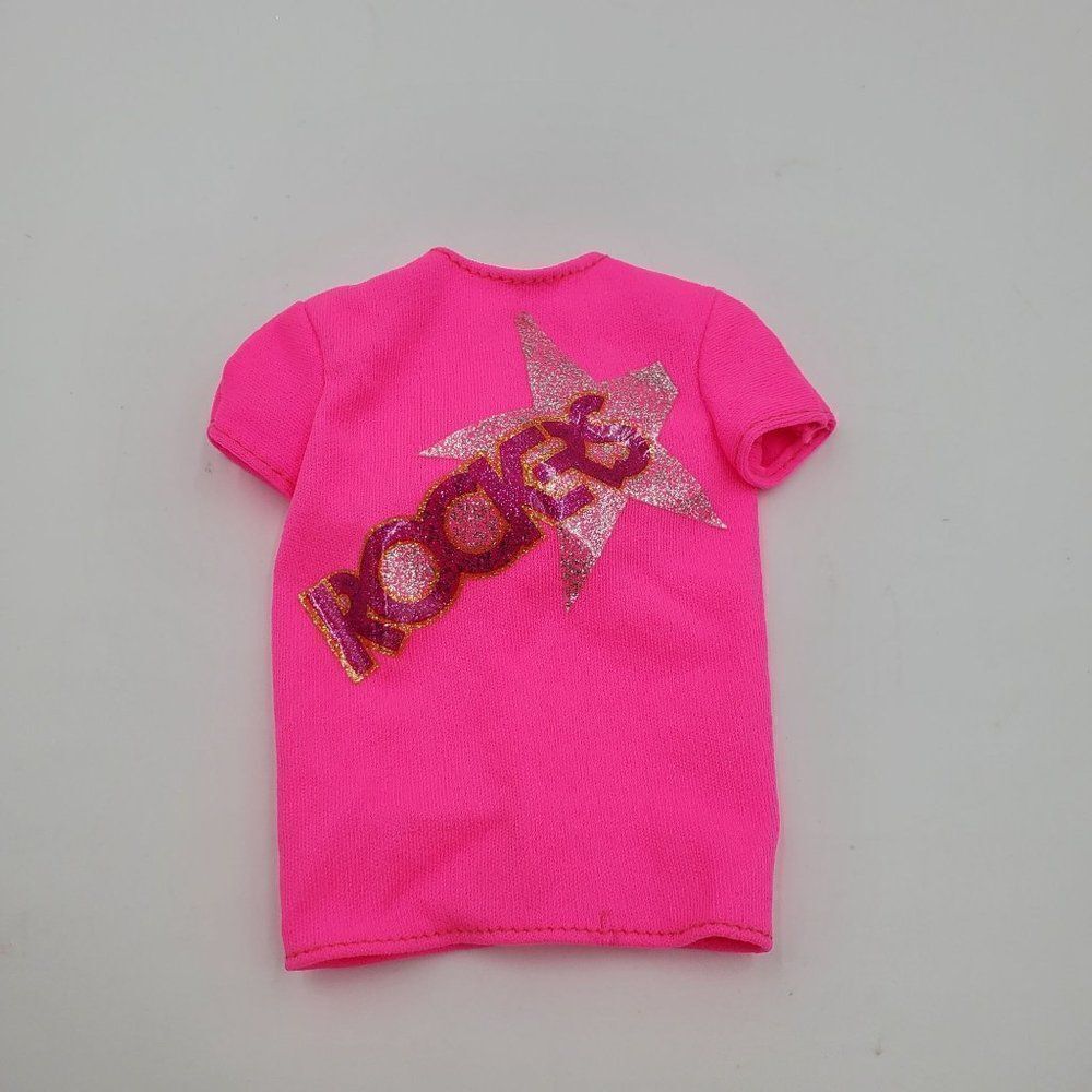 Vintage Barbie Rockers Oversized Shirt 2 Hair Pieces Shoes 1980's - Picture 2 of 7